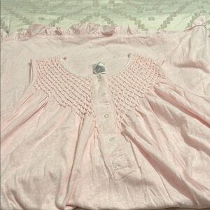 Vintage Pink Smocked Nightgown
